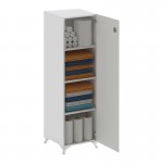 Ντουλάπι με κλειδαριά Zehra Megapap χρώμα λευκό 30x32x128εκ.