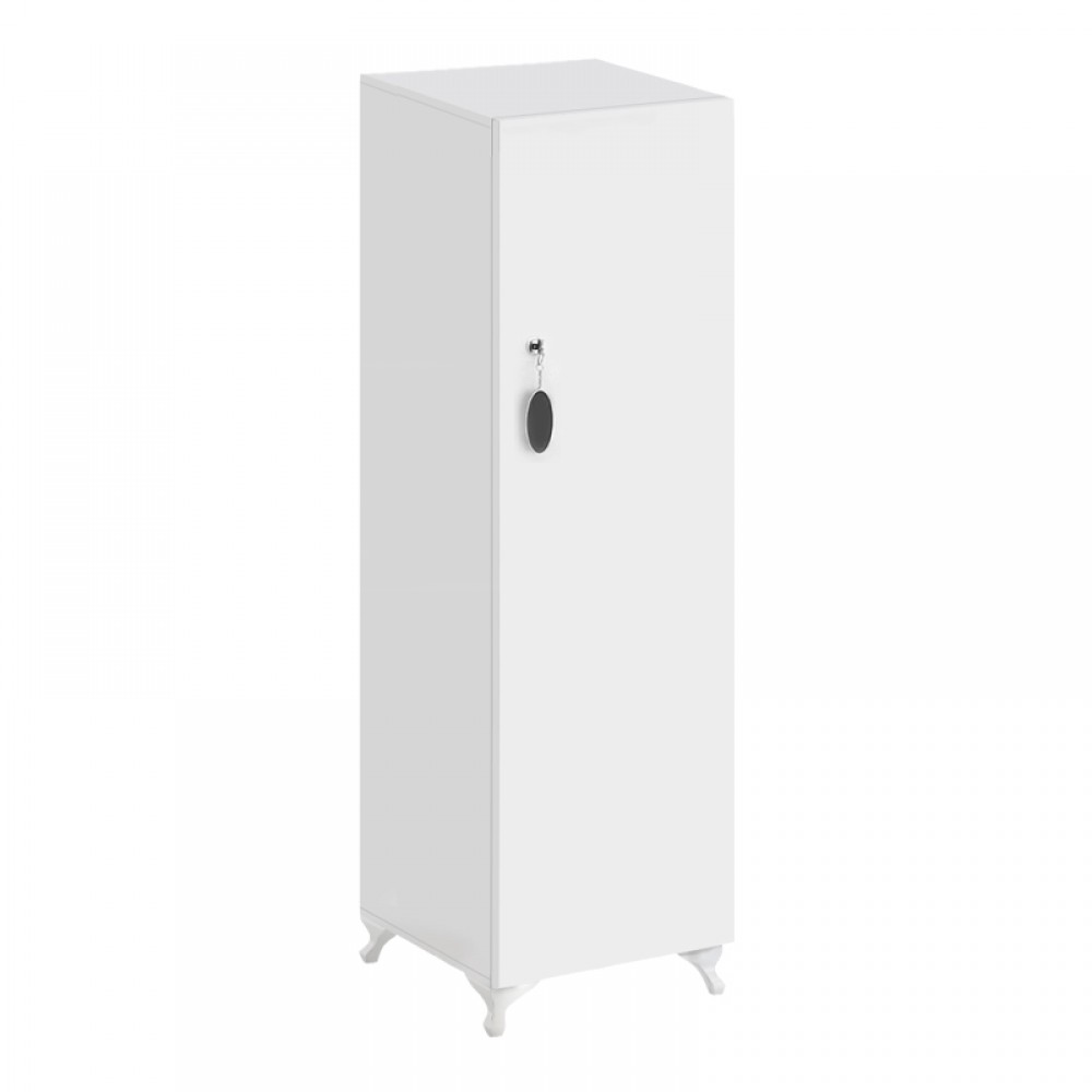 Ντουλάπι με κλειδαριά Zehra Megapap χρώμα λευκό 30x32x128εκ.