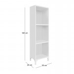 Βιβλιοθήκη - Ραφιέρα Clare Megapap χρώμα λευκό 30x20x108εκ.