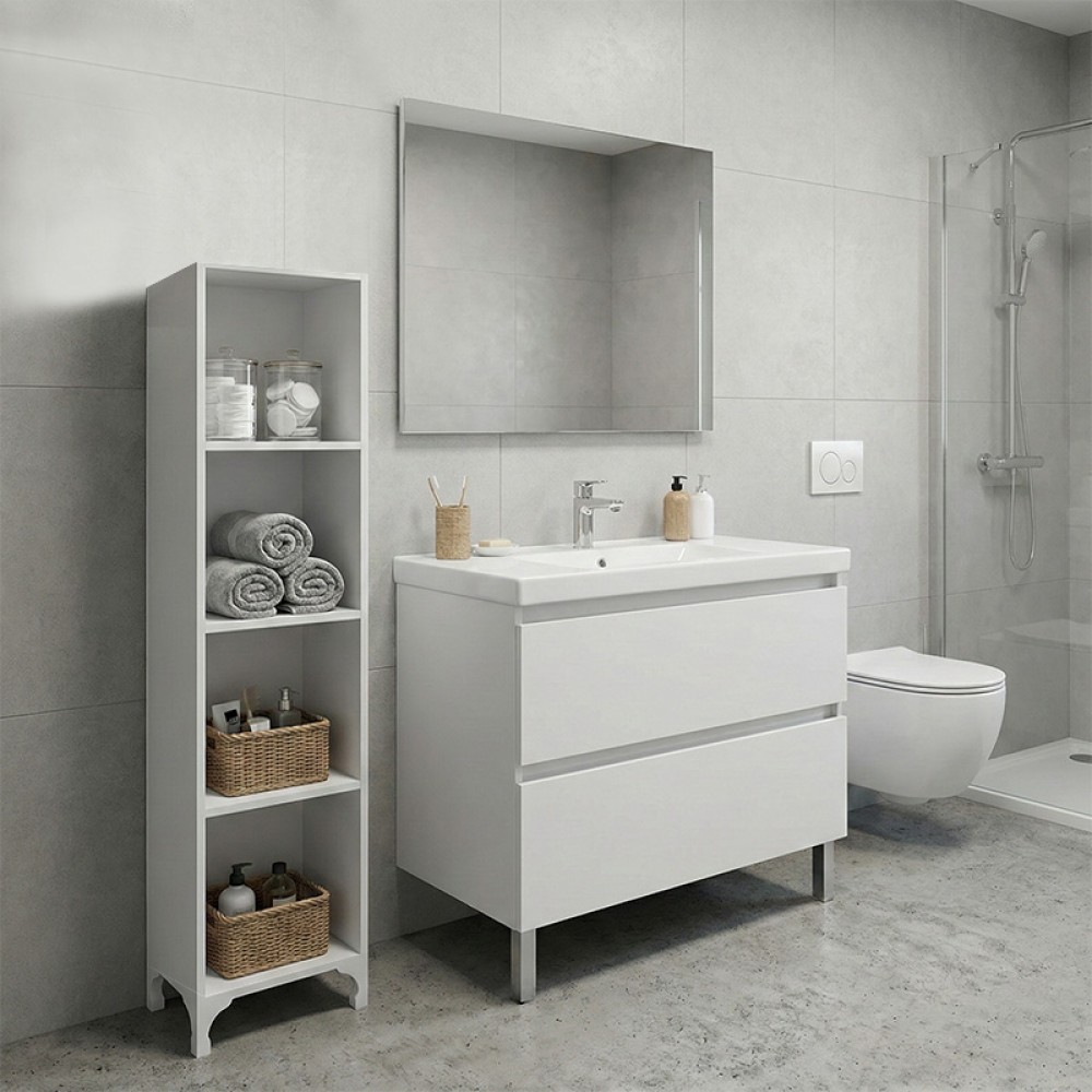 Βιβλιοθήκη - Ραφιέρα Clare Megapap χρώμα λευκό 30x20x128εκ.