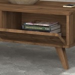 Τραπεζάκι σαλονιού Aster Megapap χρώμα καρυδί 120x56x40εκ.