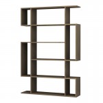 Βιβλιοθήκη Clint Megapap χρώμα καρυδί 108,5x25,5x161εκ.