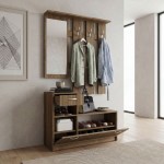 Έπιπλο εισόδου Raynold Megapap χρώμα καρυδί 100x30x180εκ.