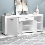 Μπουφές Joseph Megapap χρώμα λευκό 177x40x76εκ.