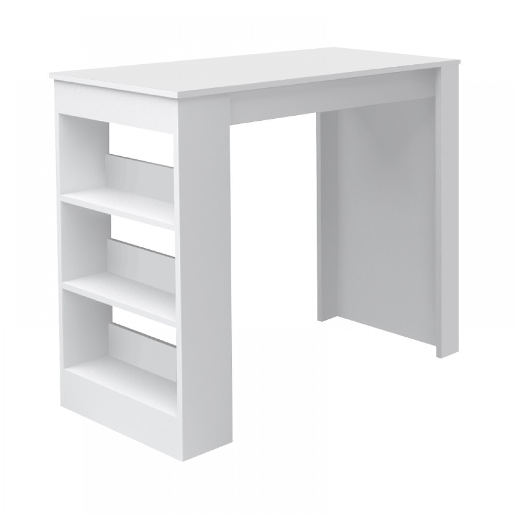 Τραπέζι μπαρ Deep Megapap χρώμα λευκό 120x50x100εκ.