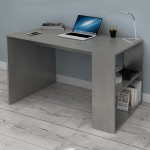 Γραφείο εργασίας Mikro Megapap χρώμα γκρι σκυροδέματος 120x60x75εκ.