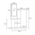 Έπιπλο εισόδου Cute Megapap χρώμα φυσικό οξιάς 90x35x95εκ.