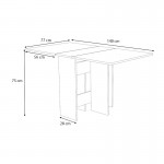 Τραπέζι Pepe Megapap επεκτεινόμενο χρώμα φυσικό οξιάς 28(56+56)x77x75εκ.