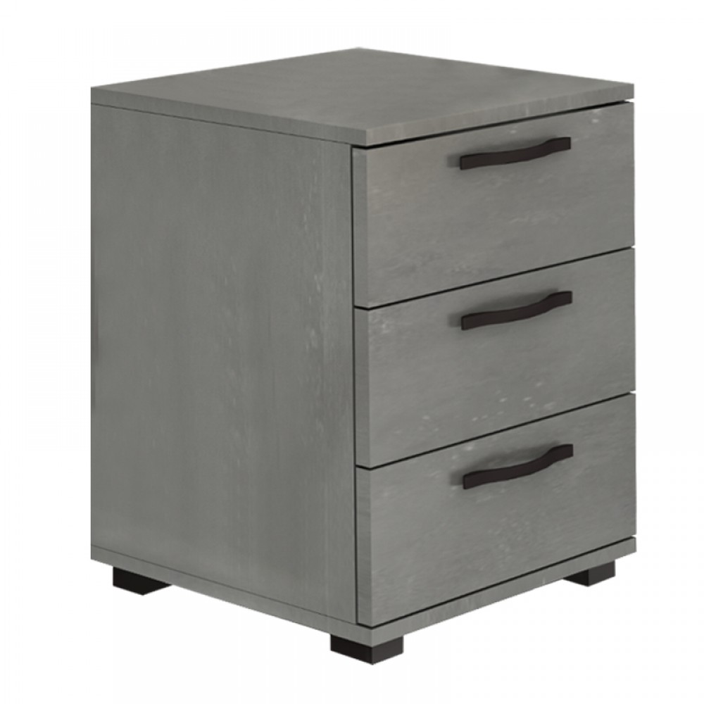 Κομοδίνο - Συρταριέρα γραφείου Roco Megapap χρώμα γκρι σκυροδέματος 40x39x57εκ.