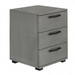 Κομοδίνο - Συρταριέρα γραφείου Roco Megapap χρώμα γκρι σκυροδέματος 40x39x57εκ.