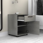 Κομοδίνο - Συρταριέρα γραφείου Veto Megapap χρώμα γκρι σκυροδέματος 40x39x57εκ.