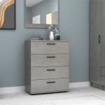 Συρταριέρα Velika Megapap χρώμα γκρι σκυροδέματος 73x44x96εκ.