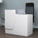 Γραφείο υποδοχής - reception Merlin Megapap χρώμα λευκό 110x50x101,8εκ.