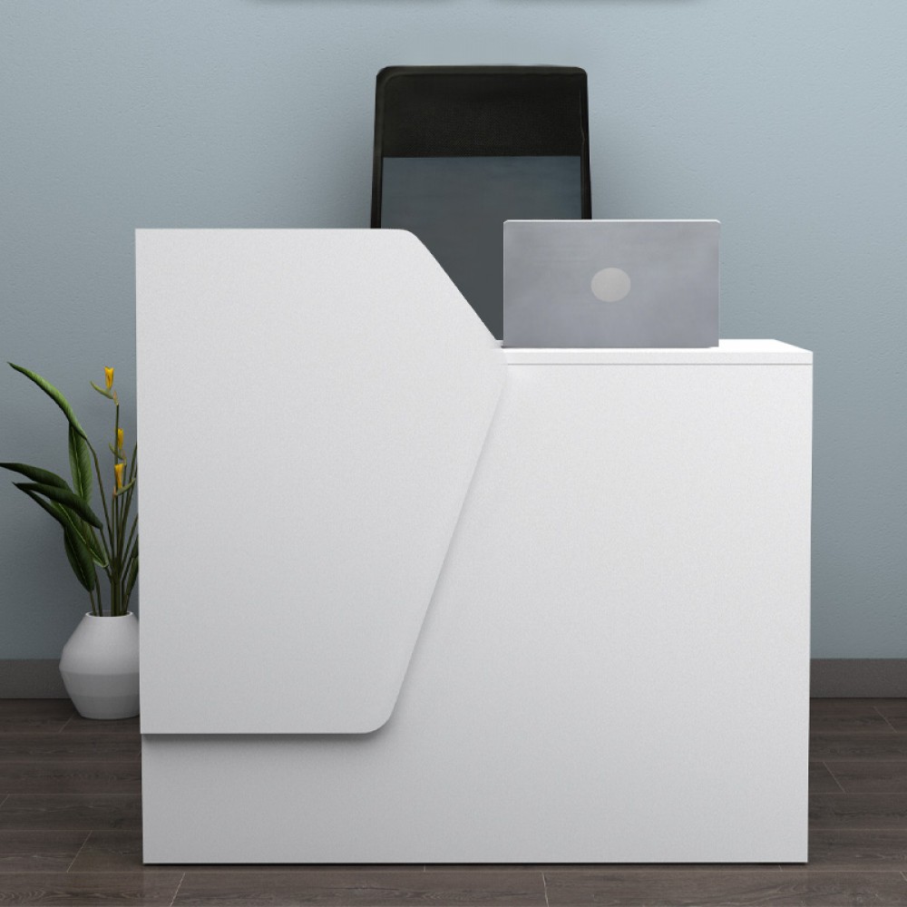 Γραφείο υποδοχής - reception Merlin Megapap χρώμα λευκό 110x50x101,8εκ.