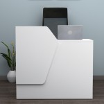 Γραφείο υποδοχής - reception Merlin Megapap χρώμα λευκό 110x50x101,8εκ.