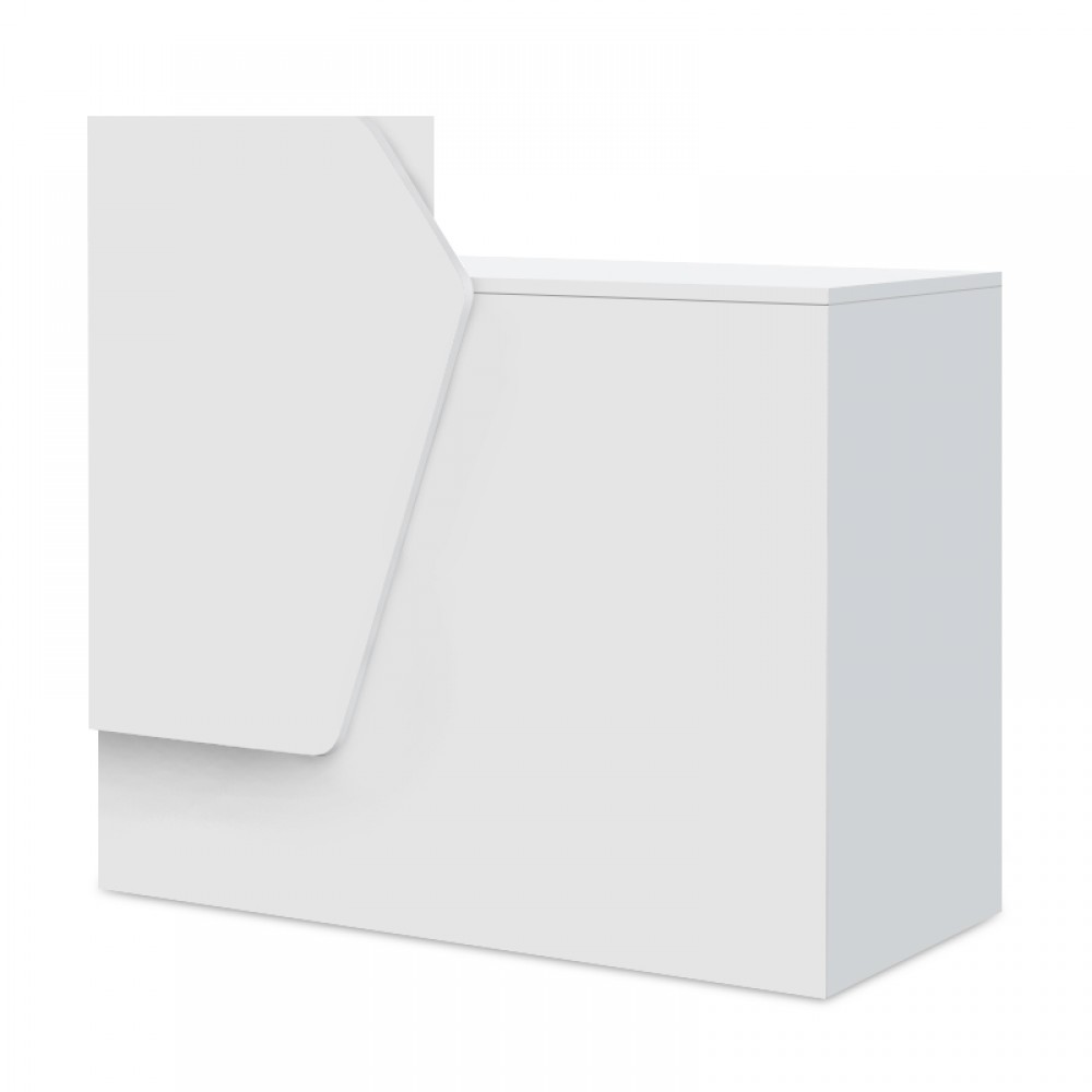 Γραφείο υποδοχής - reception Merlin Megapap χρώμα λευκό 110x50x101,8εκ.