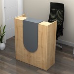 Γραφείο υποδοχής - reception Mezzo Megapap χρώμα φυσικό οξιάς - ανθρακί 90x40x110εκ.