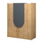 Γραφείο υποδοχής - reception Mezzo Megapap χρώμα φυσικό οξιάς - ανθρακί 90x40x110εκ.