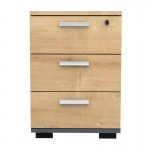 Συρταριέρα γραφείου επαγγελματική Venturo Megapap χρώμα ανθρακί - φυσικό οξιάς 39x40x57εκ.