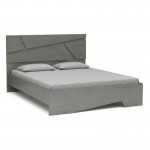 Κρεβάτι Efes Megapap χρώμα γκρι σκυροδέματος 160x200εκ.