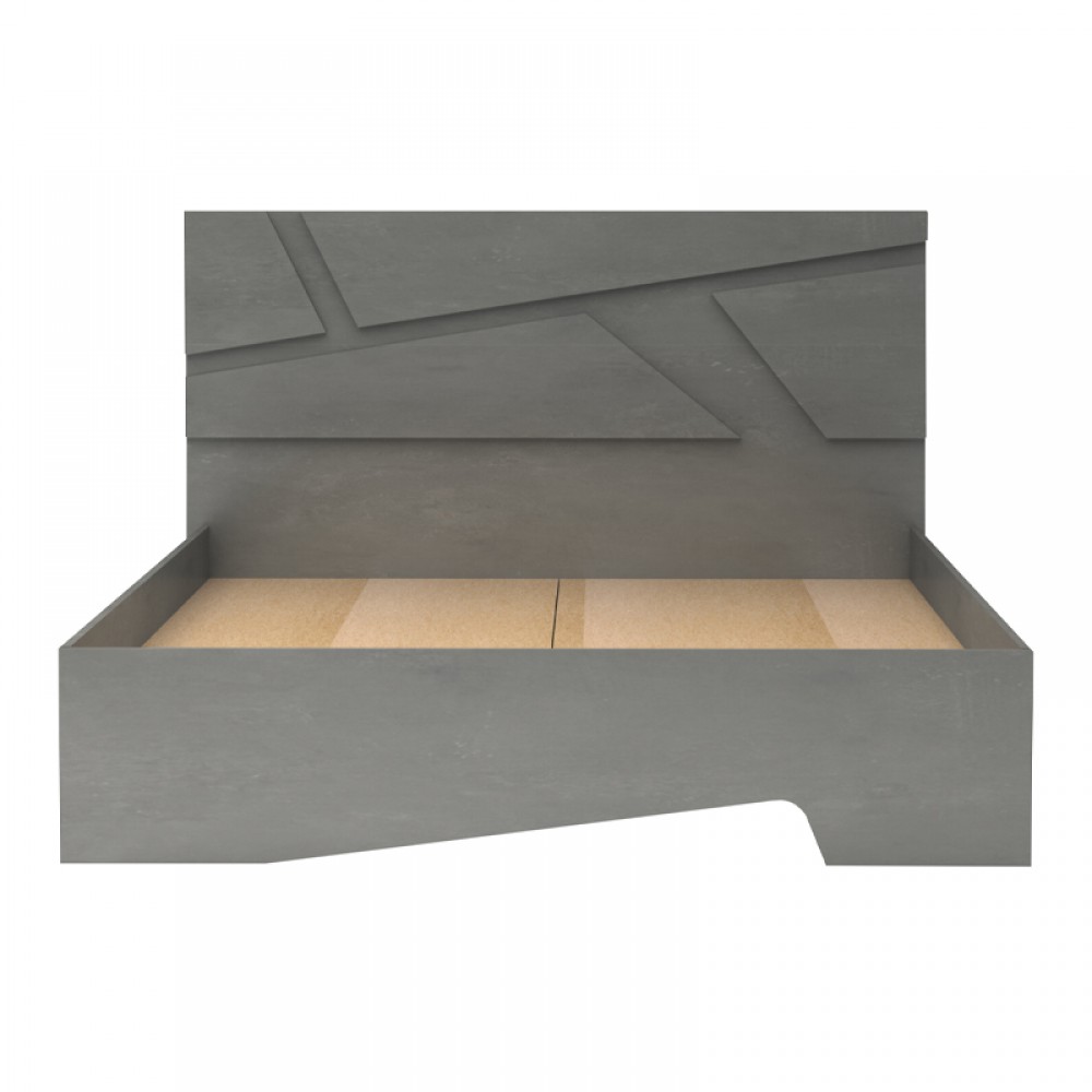 Κρεβάτι Efes Megapap χρώμα γκρι σκυροδέματος 160x200εκ.