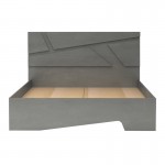 Κρεβάτι Efes Megapap χρώμα γκρι σκυροδέματος 160x200εκ.