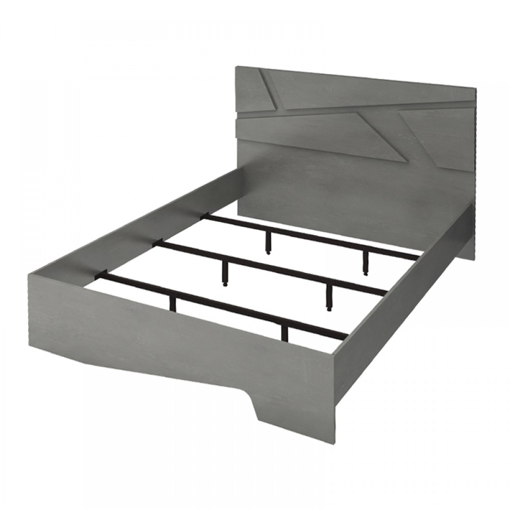 Κρεβάτι Efes Megapap χρώμα γκρι σκυροδέματος 160x200εκ.