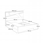 Κρεβάτι Efes Megapap χρώμα γκρι σκυροδέματος 160x200εκ.