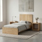 Κρεβάτι Troy Megapap χρώμα φυσικό οξιάς 100x200εκ.