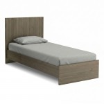 Κρεβάτι Troy Megapap χρώμα καρυδί 100x200εκ.