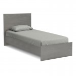 Κρεβάτι Troy Megapap χρώμα γκρι σκυροδέματος 100x200εκ.