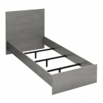 Κρεβάτι Troy Megapap χρώμα γκρι σκυροδέματος 100x200εκ.