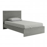 Κρεβάτι Troy Megapap χρώμα γκρι σκυροδέματος 120x200εκ.