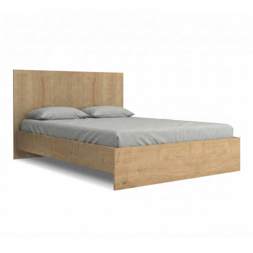 Κρεβάτι Troy Megapap χρώμα φυσικό οξιάς 140x190εκ.