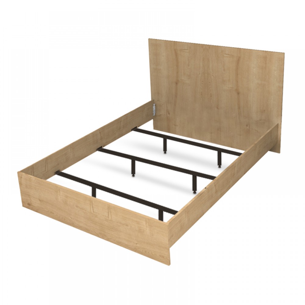 Κρεβάτι Troy Megapap χρώμα φυσικό οξιάς 140x190εκ.