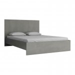 Κρεβάτι Troy Megapap χρώμα γκρι σκυροδέματος 140x190εκ.
