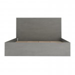 Κρεβάτι Troy Megapap χρώμα γκρι σκυροδέματος 150x200εκ.