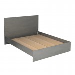 Κρεβάτι Troy Megapap χρώμα γκρι σκυροδέματος 150x200εκ.