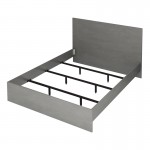 Κρεβάτι Troy Megapap χρώμα γκρι σκυροδέματος 150x200εκ.