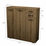 Παπουτσοθήκη - Ντουλάπι Infinity Megapap χρώμα καρυδί 108x35x108εκ.