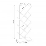 Βιβλιοθήκη Maxy Megapap χρώμα καρυδί 45x26,4x120εκ.