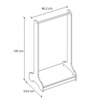 Έπιπλο εισόδου Glimer Megapap χρώμα φυσικό οξιάς 88,2x34,6x128εκ.