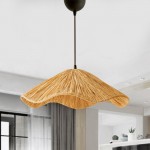 Φωτιστικό οροφής Miro Megapap E27 wicker μονόφωτο χρώμα φυσικό Ø50x100εκ.
