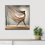 Πίνακας σε καμβά "Abstract Woman" Megapap ψηφιακής εκτύπωσης 60x60x3εκ.
