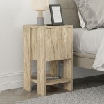 Κομοδίνο Ema Megapap χρώμα travertine 30x30x55εκ.