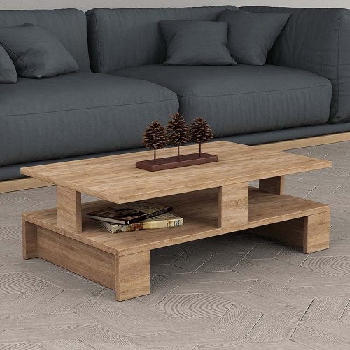 Τραπεζάκι σαλονιού Mansu Megapap χρώμα sapphire oak 80x50x27εκ.
