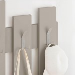 Κρεμάστρα τοίχου Wave Megapap χρώμα sandstone 64x4x81εκ.