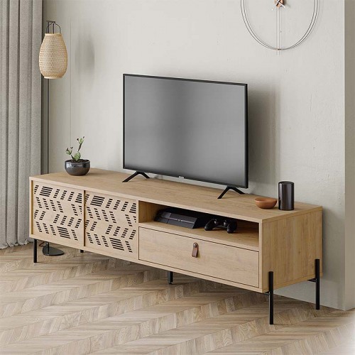 Έπιπλο τηλεόρασης Dionysos Megapap χρώμα sapphire oak 170x45x48,6εκ.
