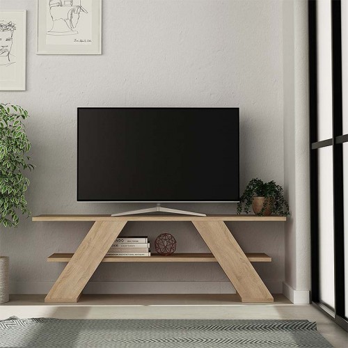 Έπιπλο τηλεόρασης Farfalla Megapap χρώμα sapphire oak 120x33,5x40εκ.