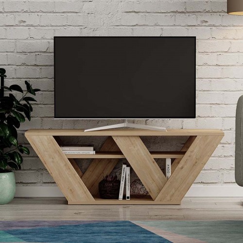 Έπιπλο τηλεόρασης Pipralla Megapap χρώμα sapphire oak 110x30x40εκ.